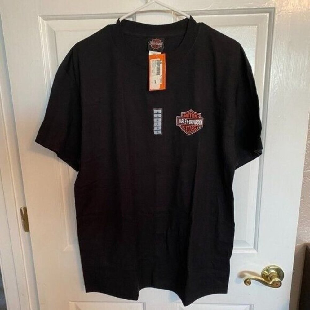 Harley Davidson Graphic Tee Adult Size L Springfield, IL Black NWT